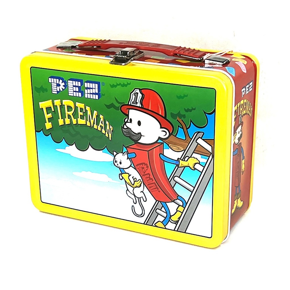 Vintage Pez Fireman Lunchbox with Themos